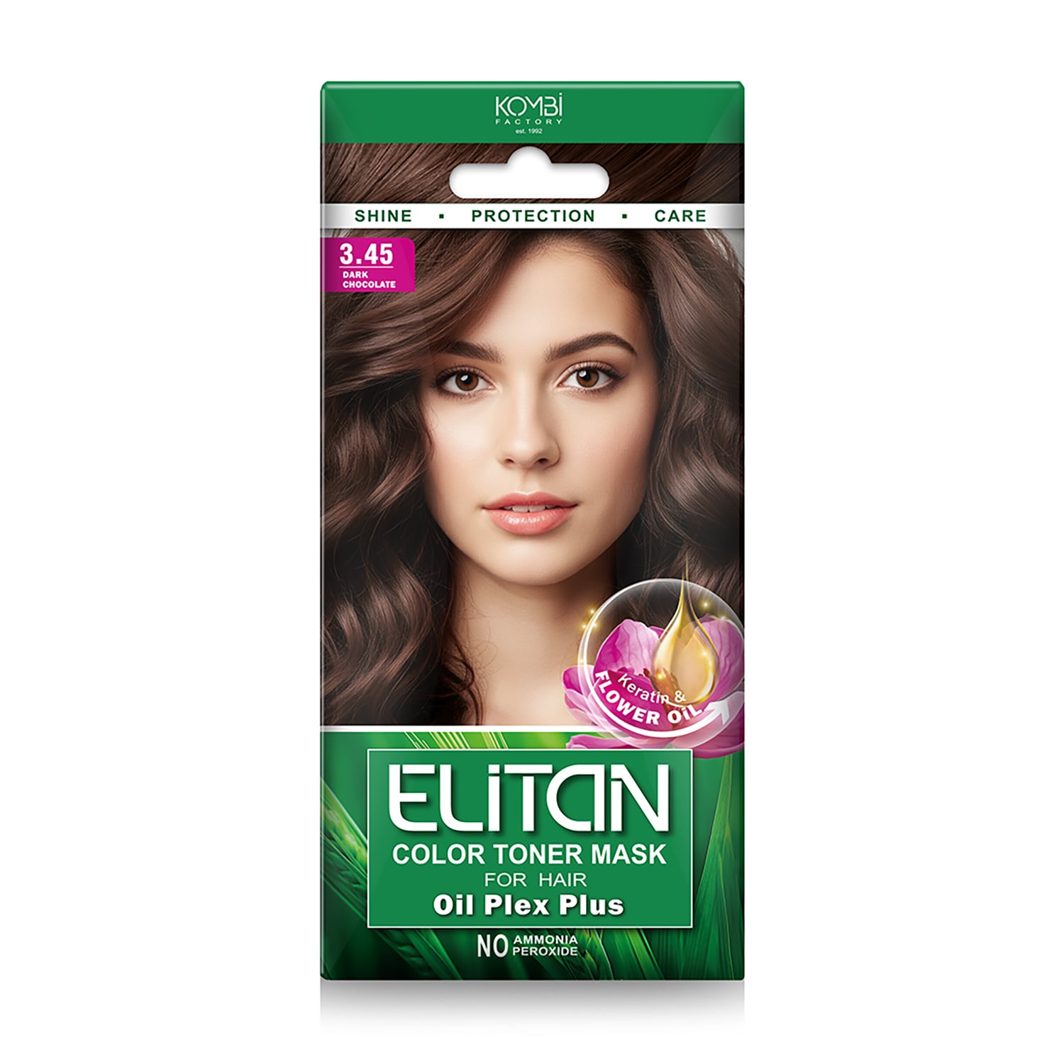 Тонувальна маска для волосся Elitan Color Toner Mask 3.45 Темний шоколад, 30 мл