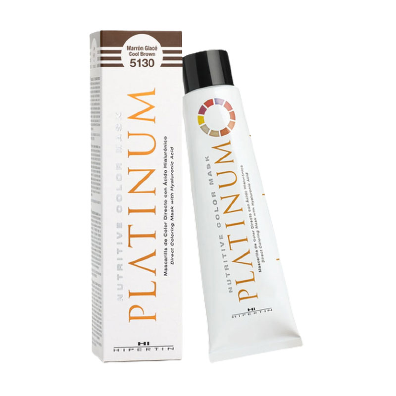 Тонувальна маска для волосся Hipertin Platinum Nutritive Color Mask з гіалуроновою кислотою, 5130 Marron Glace, 100 мл
